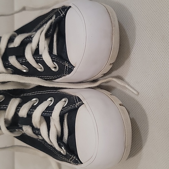 CHUCK FAYLOR BLACK CONVERSE ALL STAR LUGGED PLATFORM SNEAKERS (sz 5.5) - Picture 5 of 8